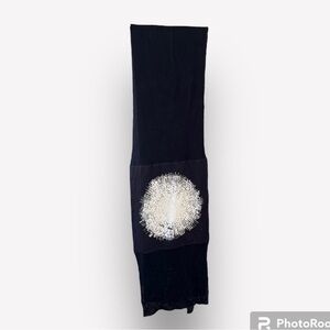 🐠Scarf black with white abstract panel